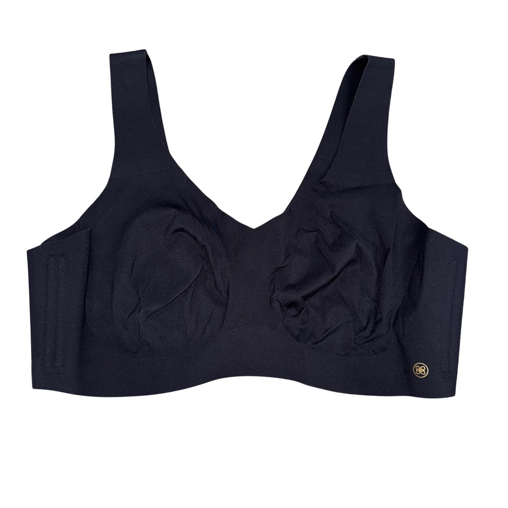 Honeylove Silhouette Bra Womens 1X Black Excellent Wireless Seamless LWBRO101